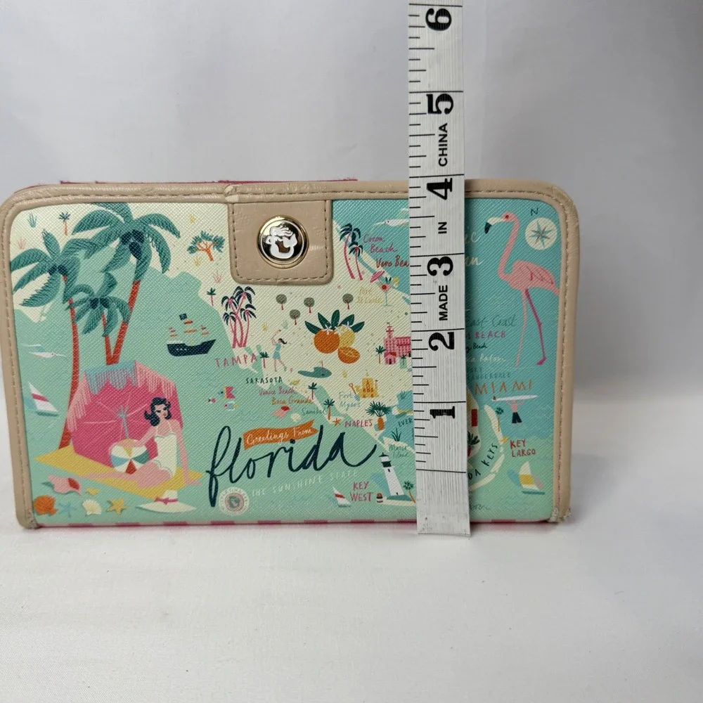 Spartina 449 Greetings From Florida Snap Wallet Womens Multi Color Florida Map